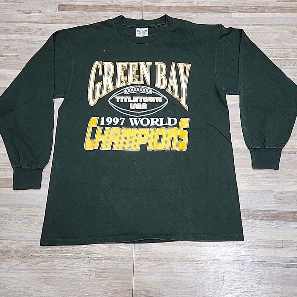 Vintage NFL Green Bay Packers Long Sleeve Shirt, The Edge (Size L, 1997)